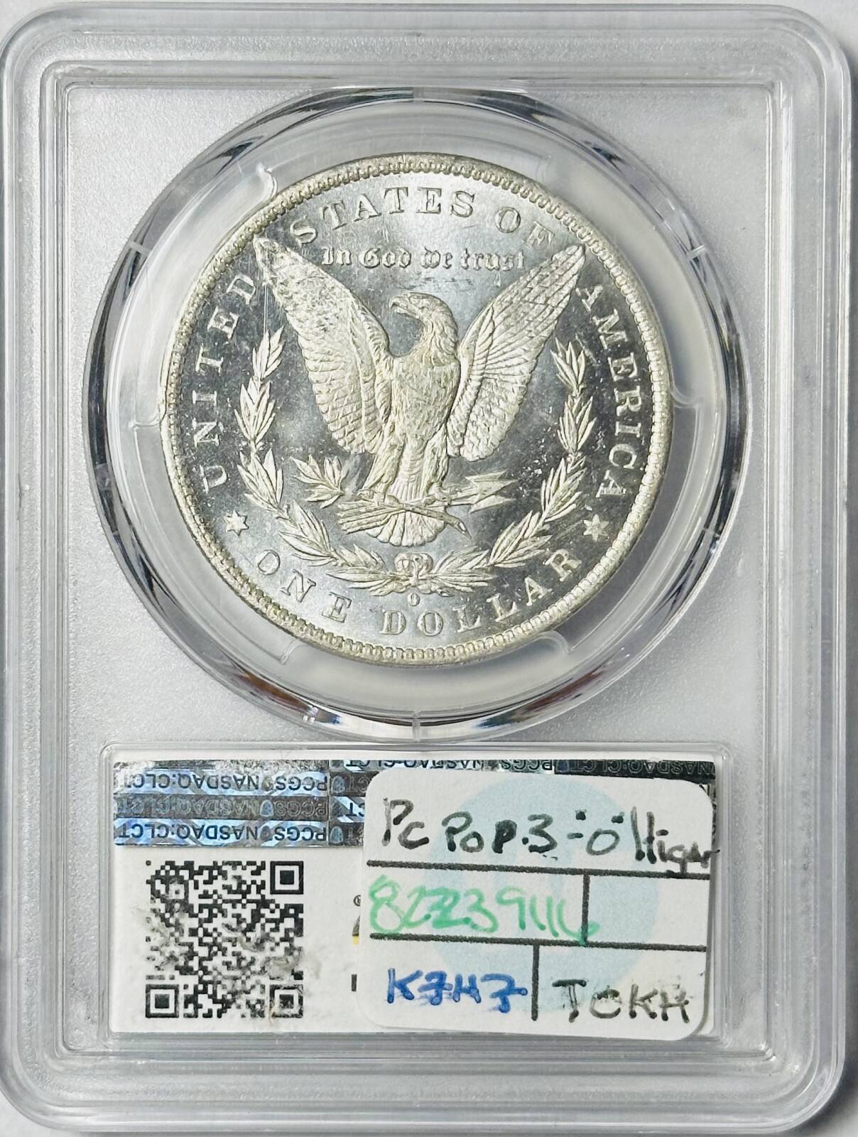 1884 O Morgan Silver Dollar PCGS MS-67 PL CAC PROOF LIKE