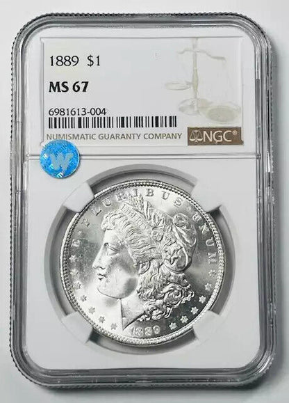 1889 P Morgan Silver Dollar NGC MS-67 Wow coin!