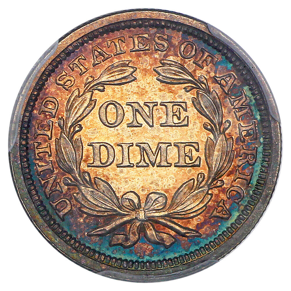 1856 10C PCGS PR65 (Small Date) ex: D.L. Hansen