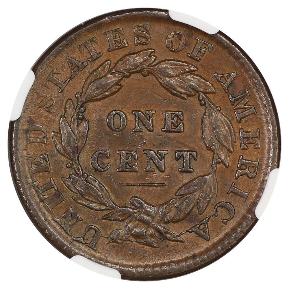 1833 1C NGC AU58 - Coronet Head Cent