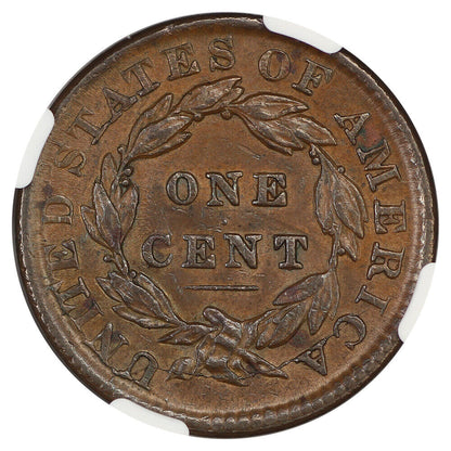 1833 1C NGC AU58 - Coronet Head Cent