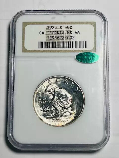 1925 S Classic Commemorative California Diamond Jubilee NGC MS-66 CAC CALIFORNIA