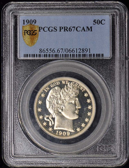 1909 50C Barber Half Dollar PCGS PR67CAM