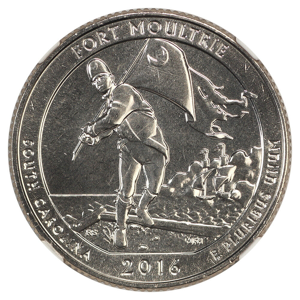 2016-D 25C Fort Moultrie NP NGC MS68PL - Type 1 - Clad