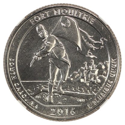 2016-D 25C Fort Moultrie NP NGC MS68PL - Type 1 - Clad