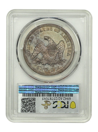 1854 $1 PCGS MS62 ex: D.L. Hansen