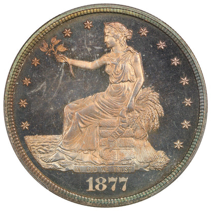 1877 Trade $1 PCGS/CAC PR67CAM ex: D.L. Hansen