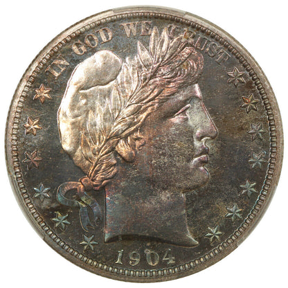 1904 50C CACG PR67+ ex: D.L. Hansen - Barber Half Dollar