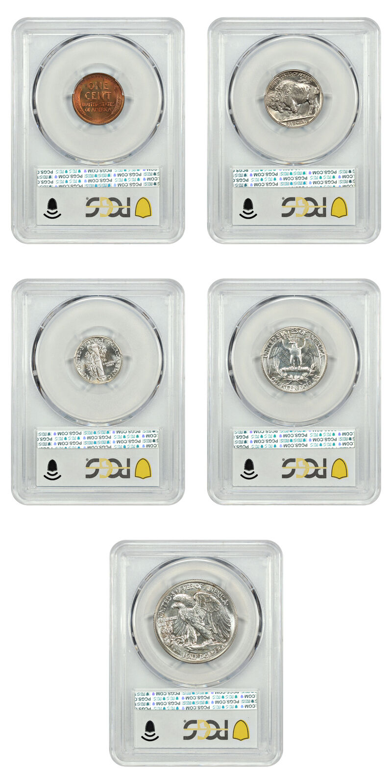 1936 1C-50C Proof Set PCGS/CAC PR65-67 (5 Coins) - Proof Sets