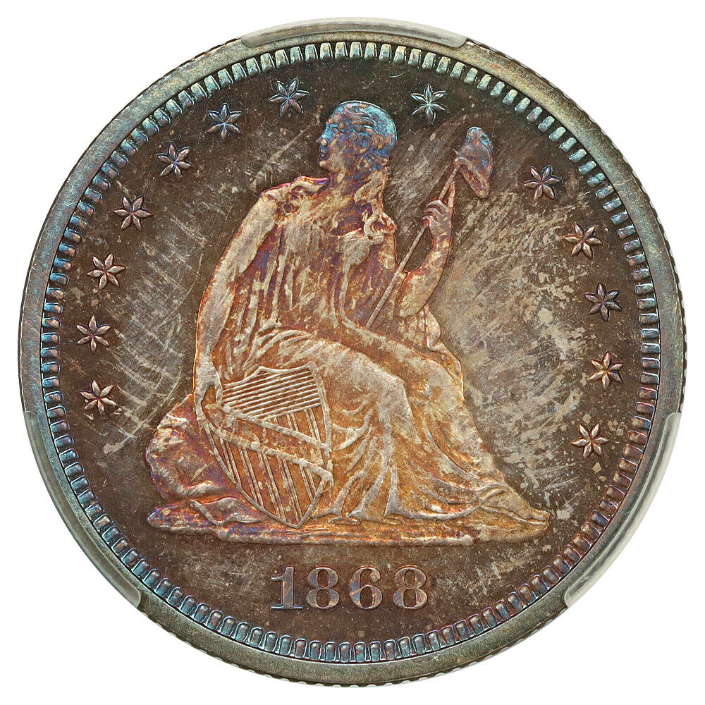 1868 25C CACG PR66 ex: D.L. Hansen - Liberty Seated Quarter