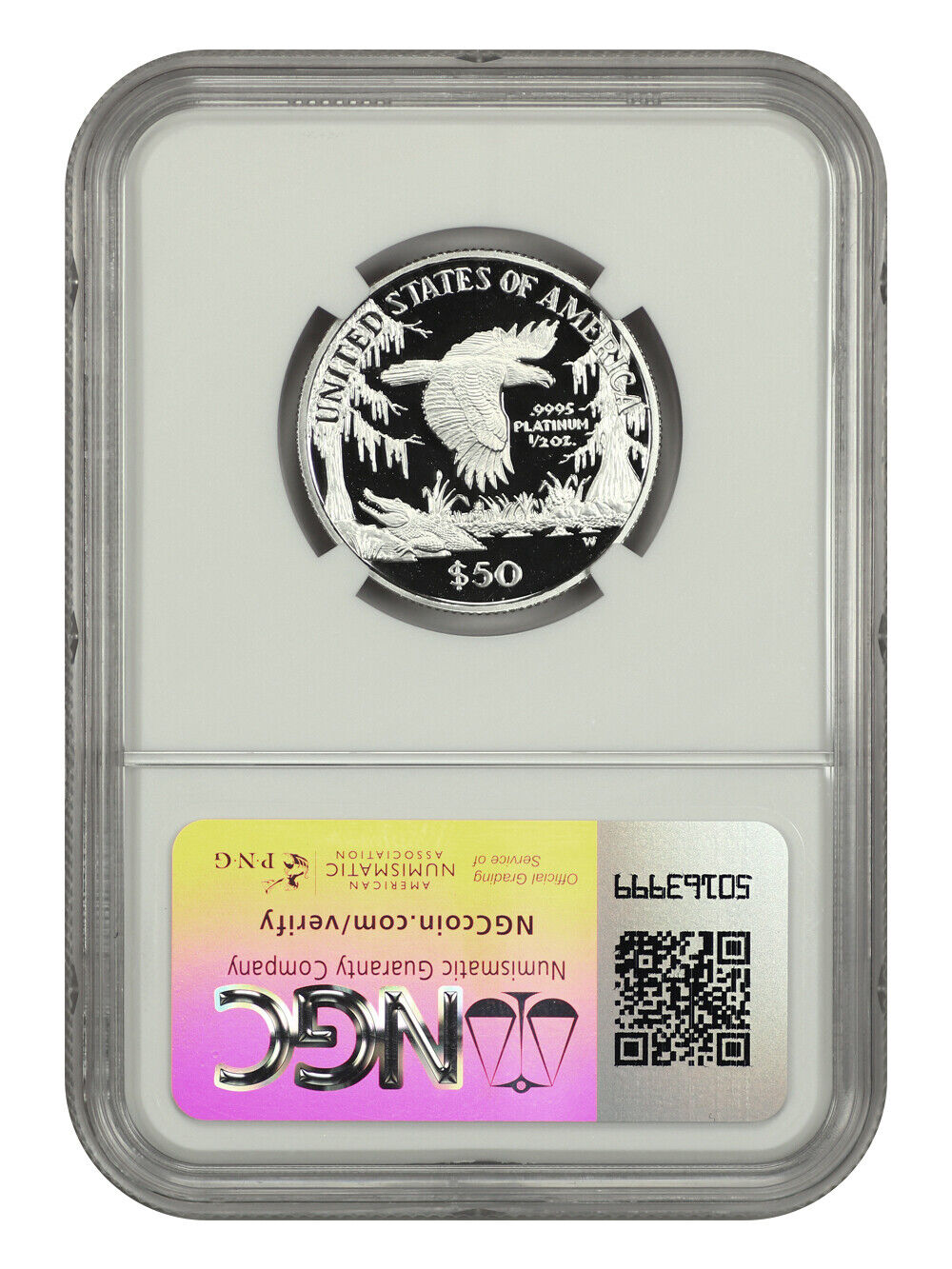 1999-W $50 Statue of Liberty NGC PR70DCAM - $50 Platinum Eagles