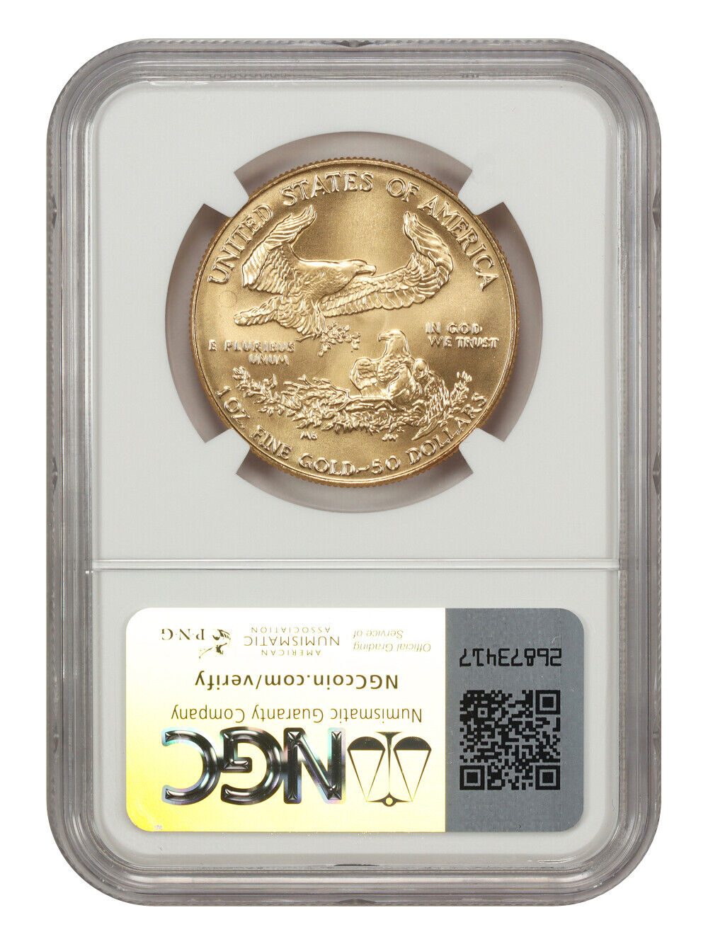 1989 $50 Gold Eagle NGC MS70 - $50 Gold Eagles