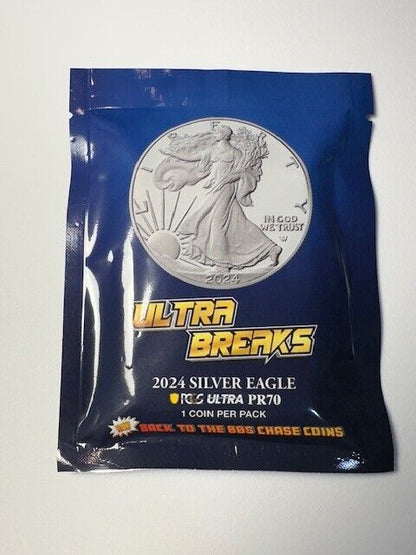 2024 $1 PCGS ULTRA BREAKS PR70 PROOF SILVER EAGLE BACK TO THE 80'S SEALED PACK!