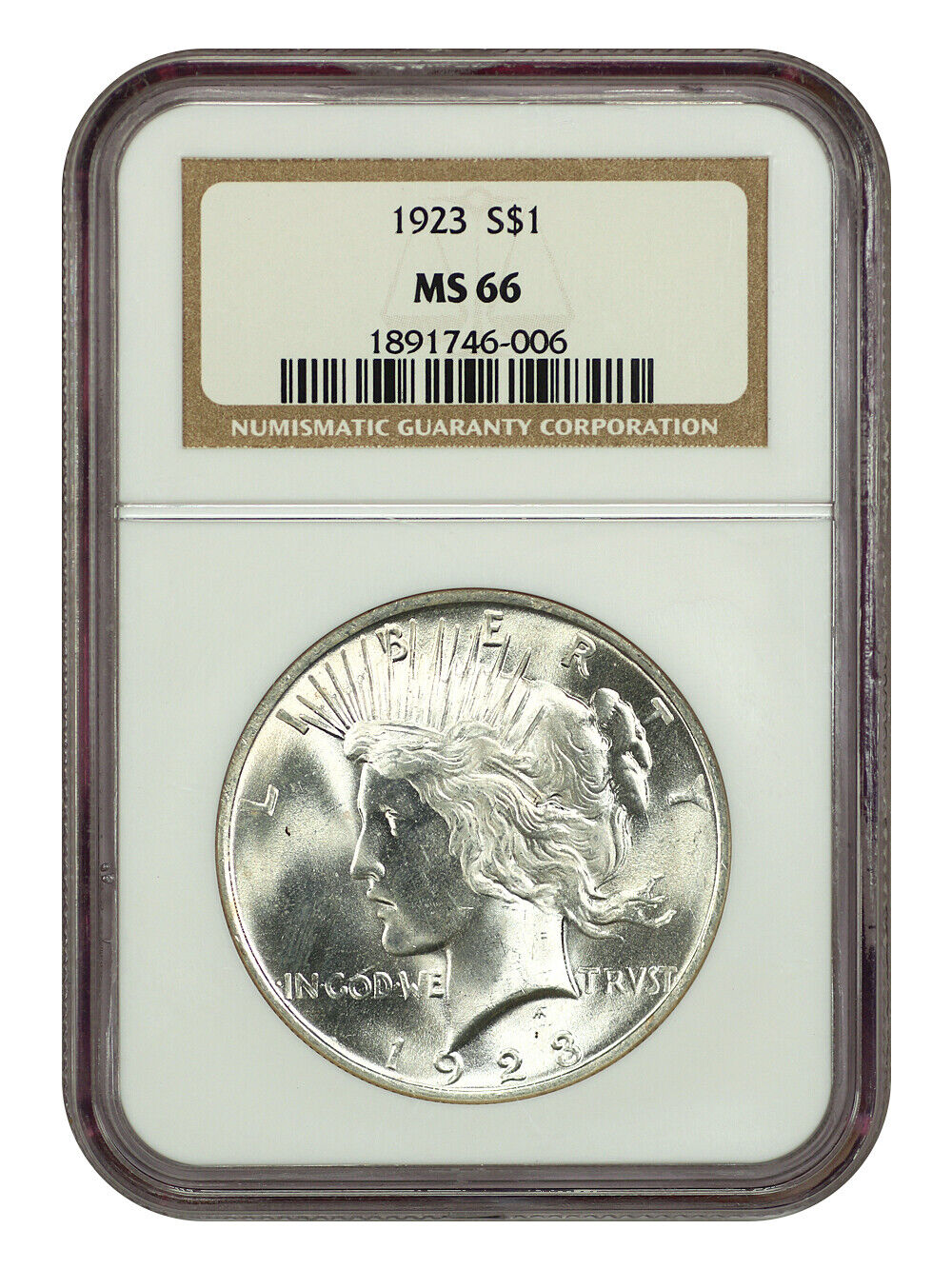 1923 $1 NGC MS66 - Peace Dollar