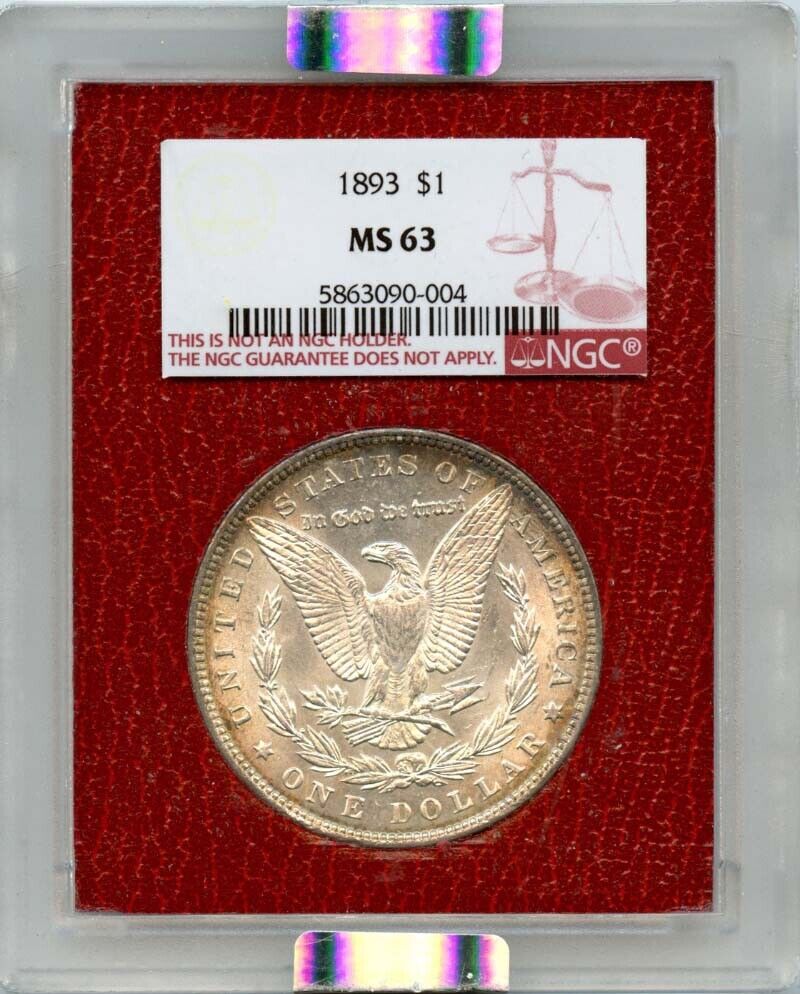 1893 Morgan Dollar S$1 NGC MS63 Paramount