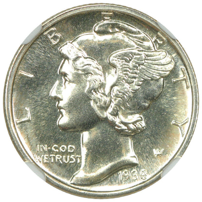 1938 10C NGC/CAC PR67+ - Mercury Dime
