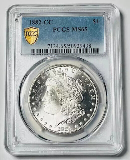 1882 CC Morgan Silver Dollar PCGS MS-65