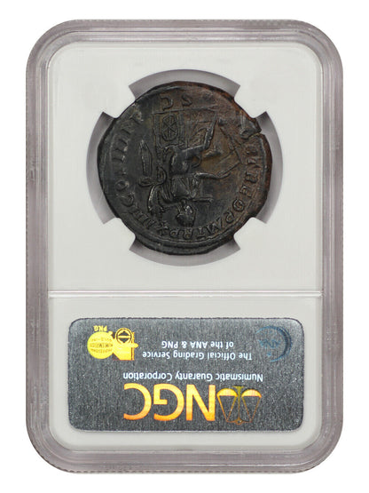 Ancient Roman: Caracalla (AD 198-217) AE Sestertius NGC Choice VF