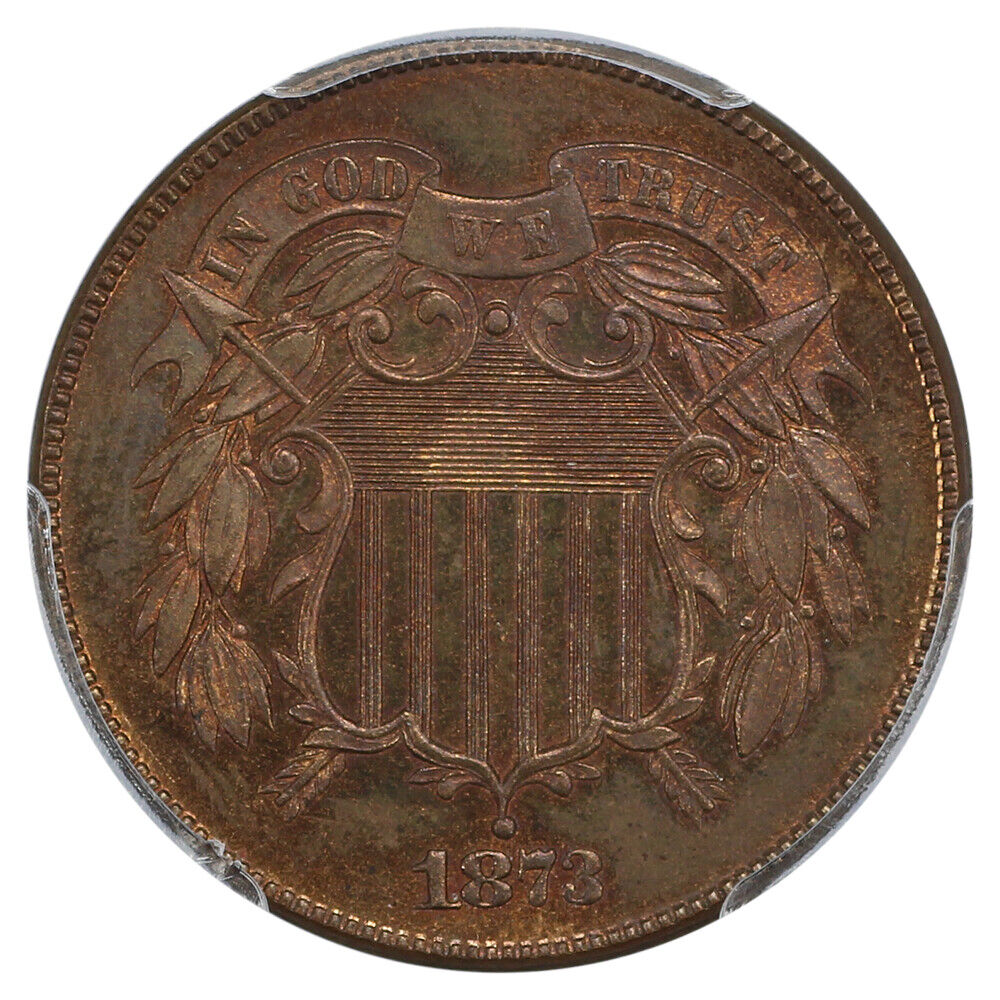 1873 2c PCGS Proof 65 RB (Open 3) ex: D.L. Hansen