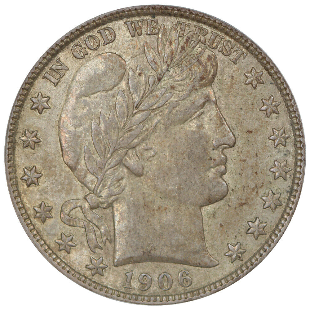 1906-D 50C PCGS/CAC AU55 - Barber Half Dollar