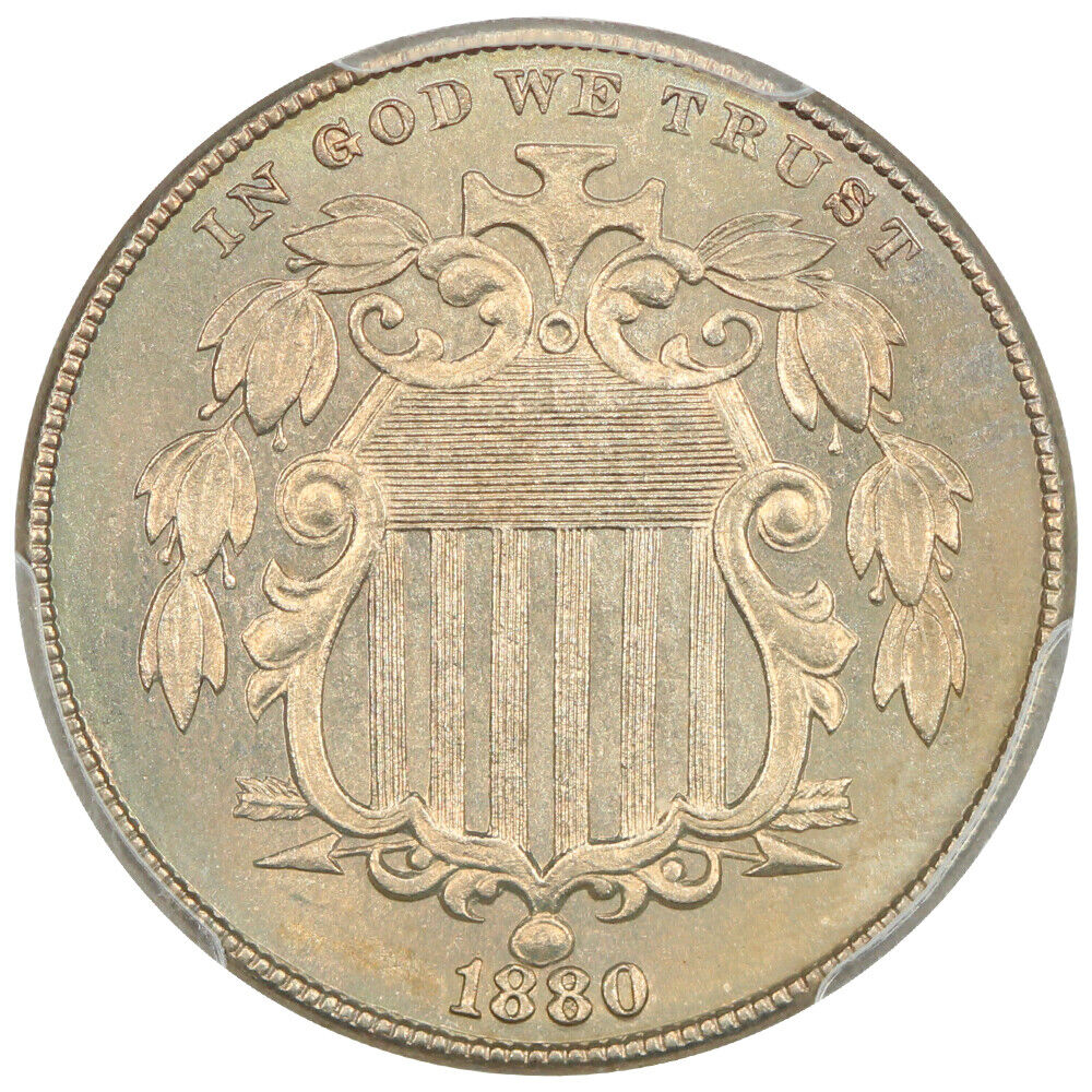 1880 5C PCGS MS65 ex: D.L. Hansen