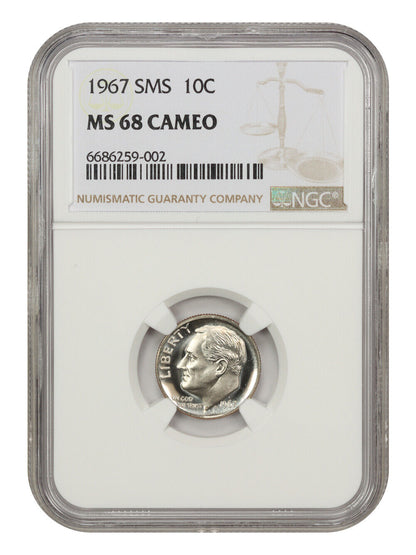 1967 10C SMS NGC SP68CAM