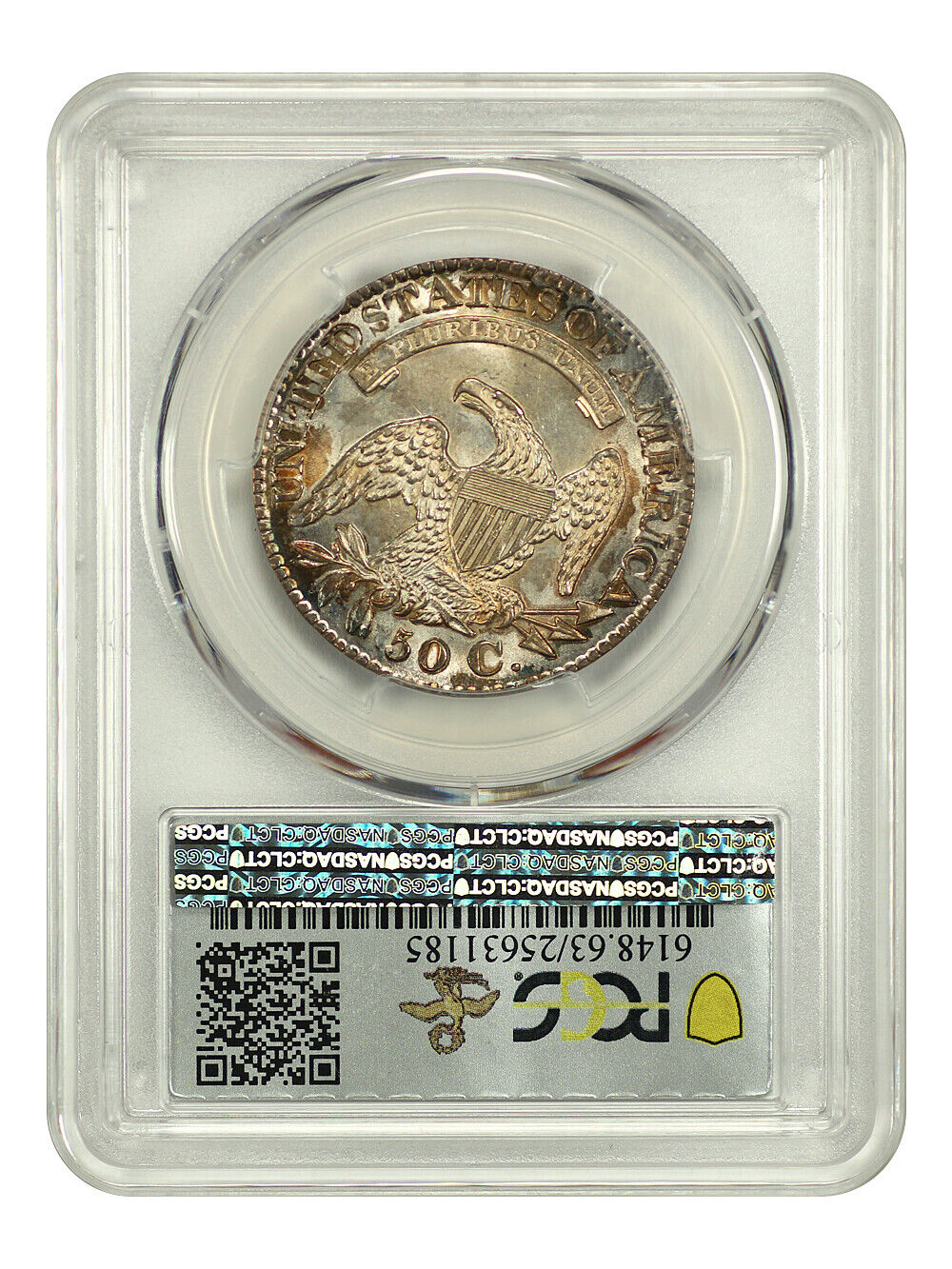 1828 50C PCGS MS63 (Curl Base 2, No Knob) ex: D.L. Hansen