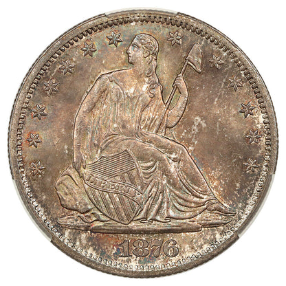 1876-S 50C CACG MS66+ ex: D.L. Hansen - Liberty Seated Half Dollar