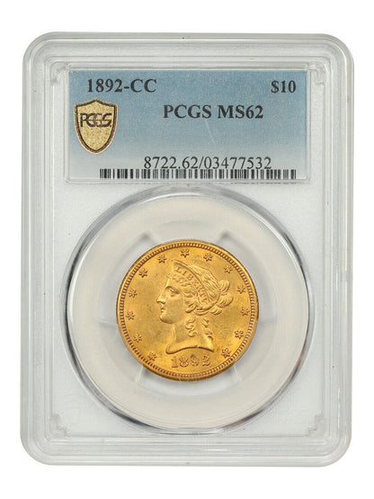 1892-CC $10 PCGS MS62 - Liberty Head $10