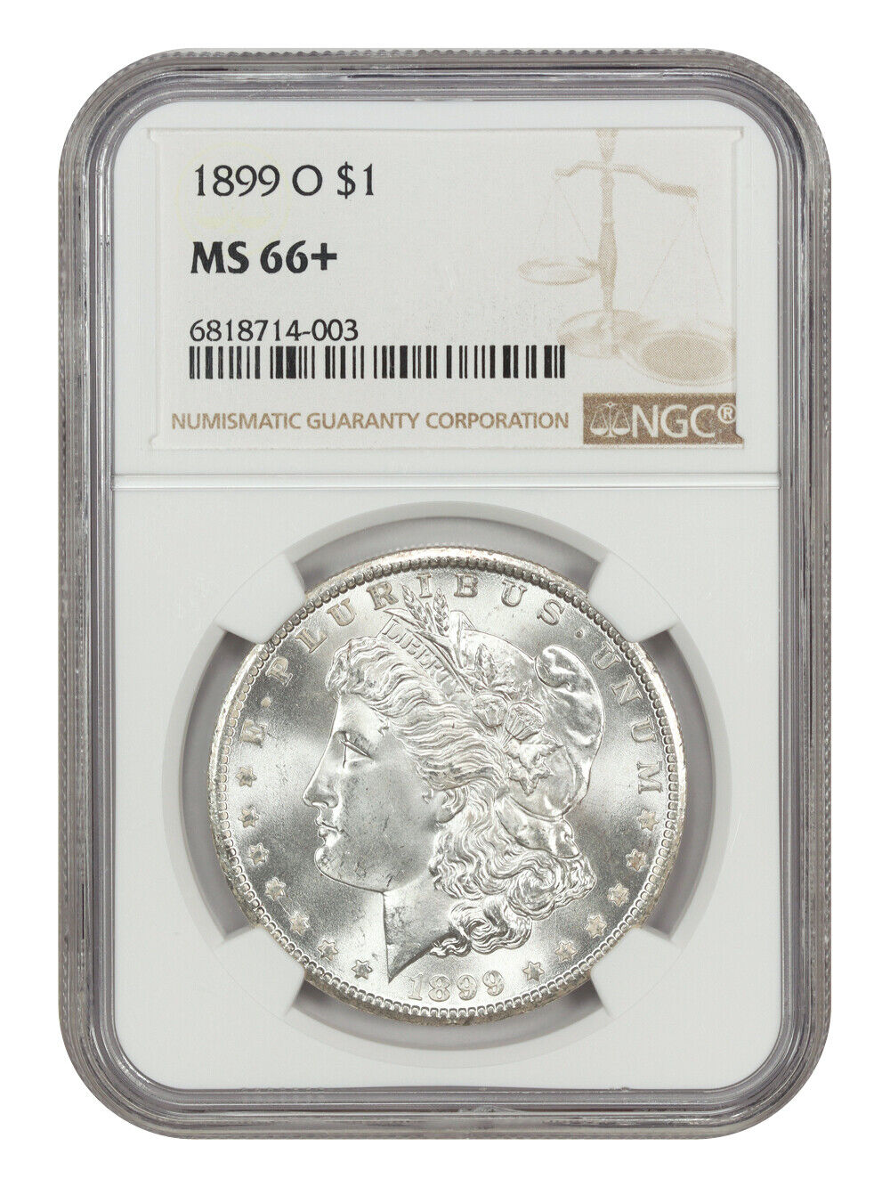 1899-O $1 NGC MS66+ - Morgan Dollar