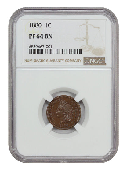 1880 1C NGC PR64BN - Indian Cent