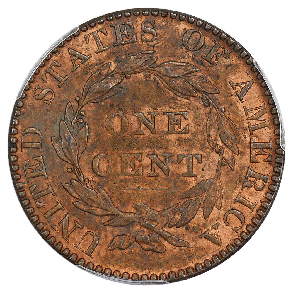 1821 1c PCGS MS63 RB ex: D.L. Hansen