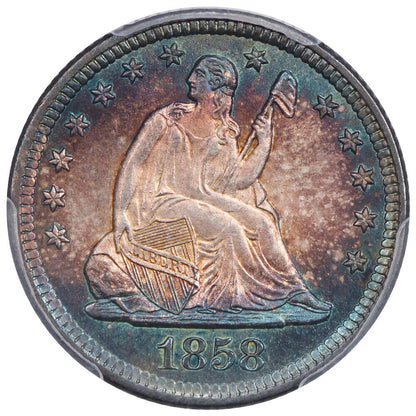 1858-O 25C PCGS MS64 ex: D.L. Hansen