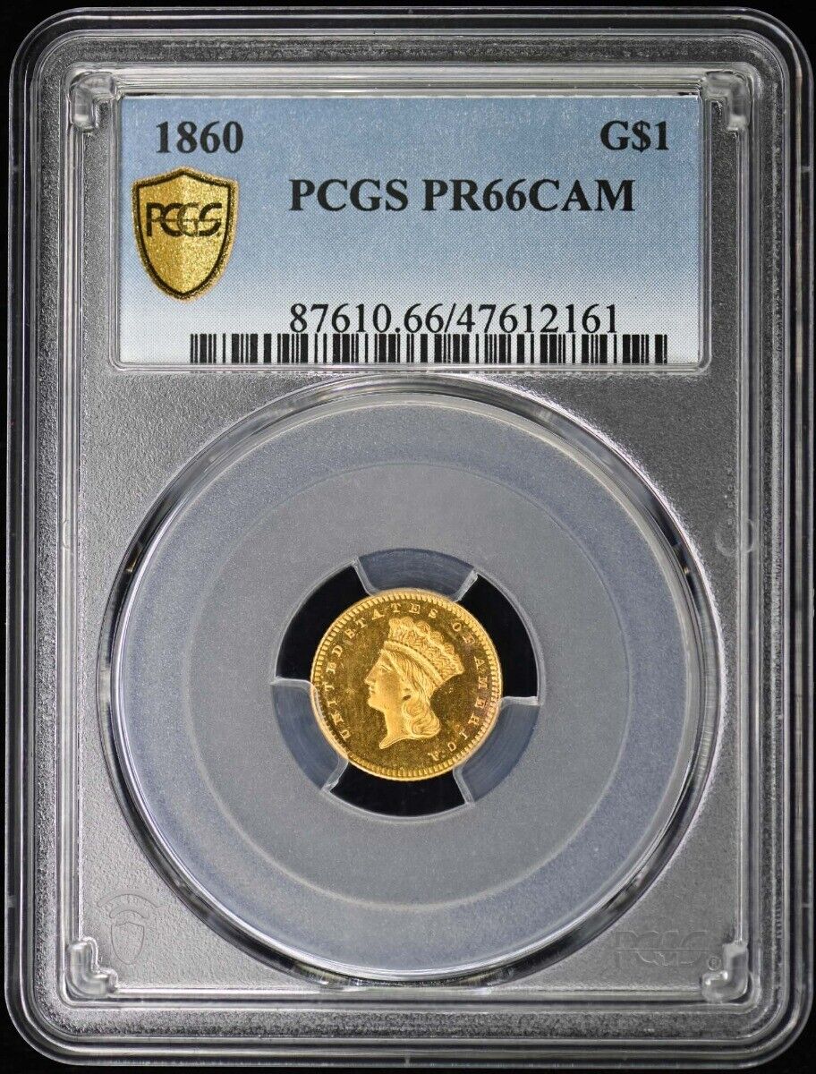 1860 G$1 Gold Dollar PCGS PR66CAM