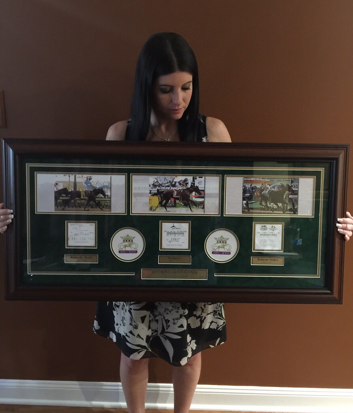 2015 LIMITED EDITION Triple Crown Winning Ticket plaque