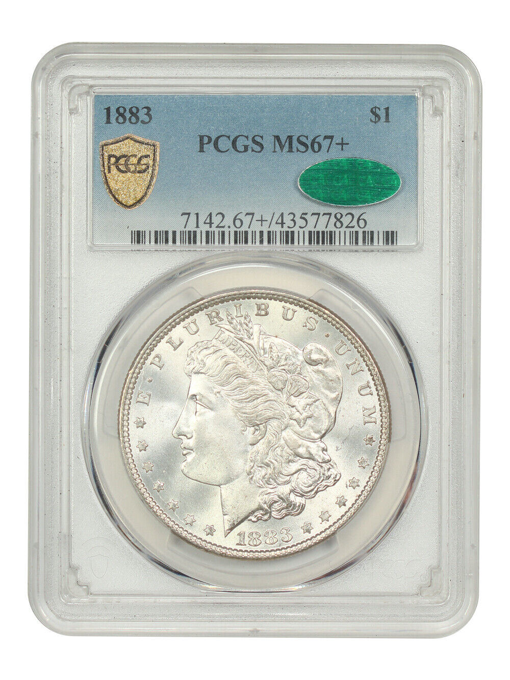 1883 $1 PCGS/CAC MS67+ - Morgan Dollar