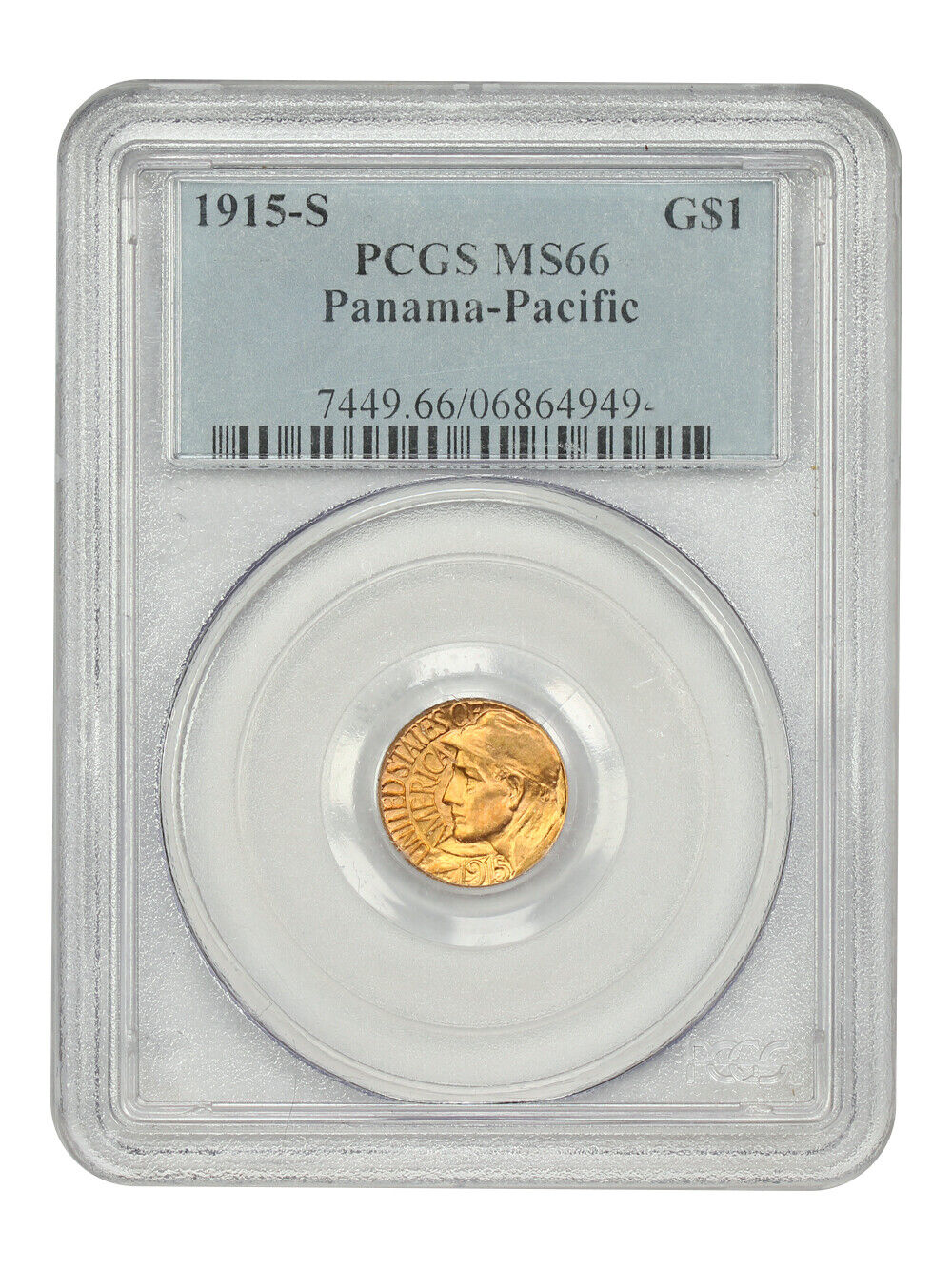 1915-S G$1 Panama-Pacific PCGS MS66 - Classic Gold Commemorative