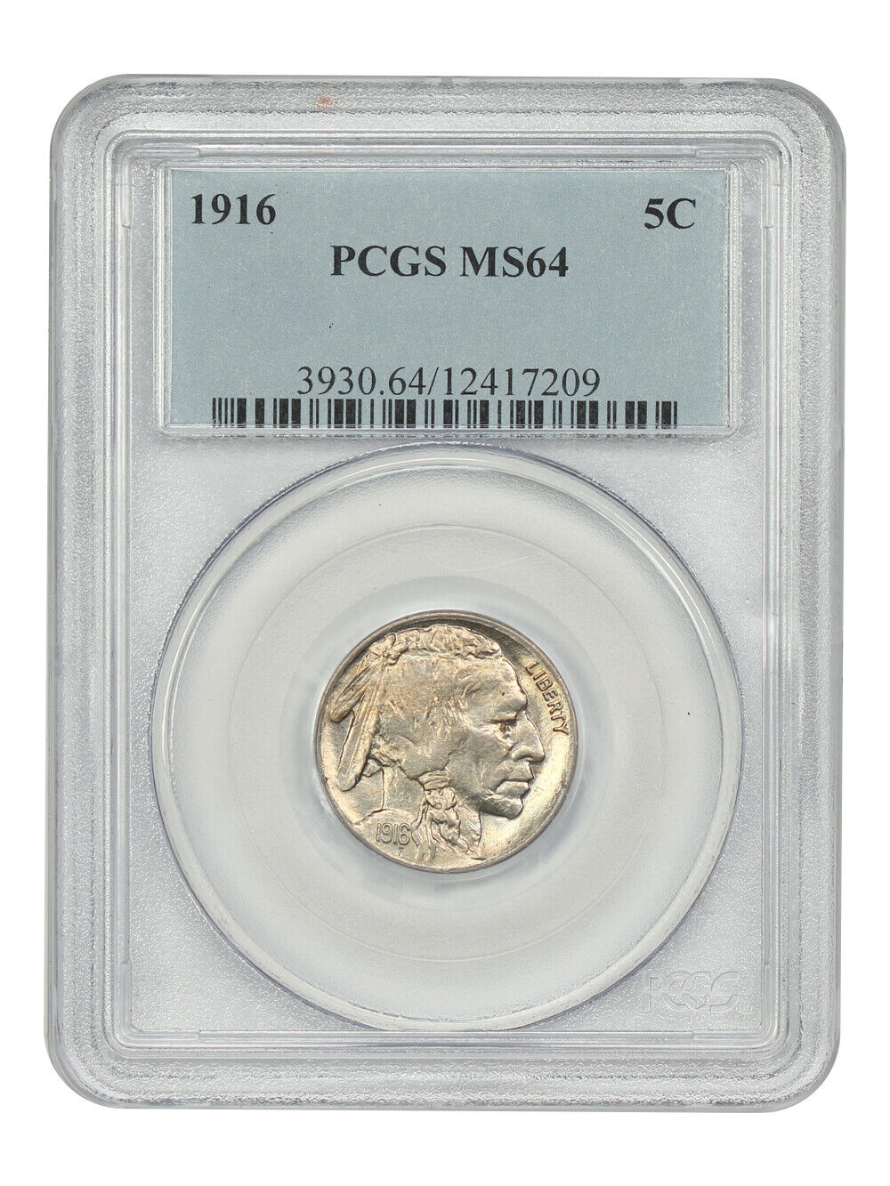 1916 5C PCGS MS64 - Buffalo Nickel