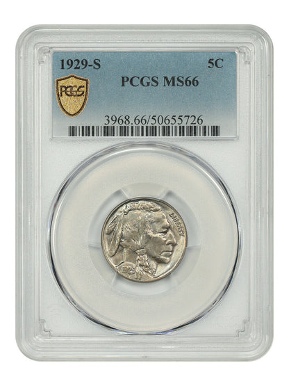 1929-S 5C PCGS MS66 - Buffalo Nickel