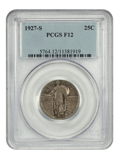 1927-S 25C PCGS Fine 12 - Standing Liberty Quarter - Key Date