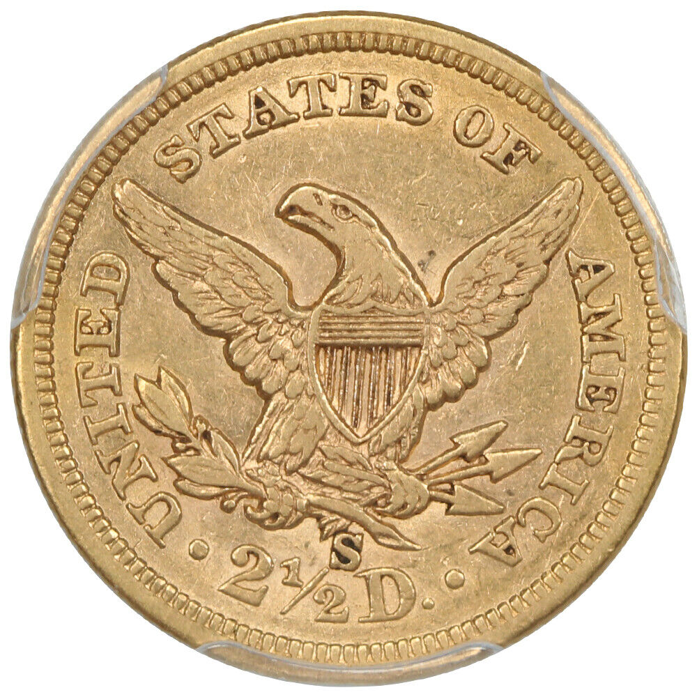 1856-S $2.50 PCGS AU50 - Liberty Head $2.5