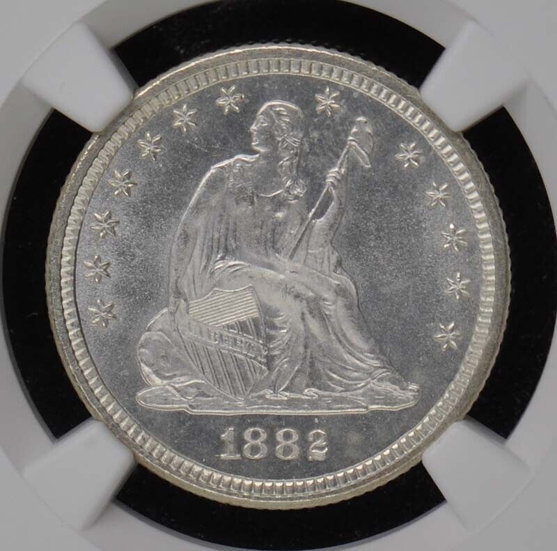 1882 Seated Liberty Quarter 25C NGC MS67+