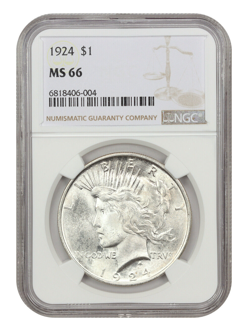 1924 $1 NGC MS66