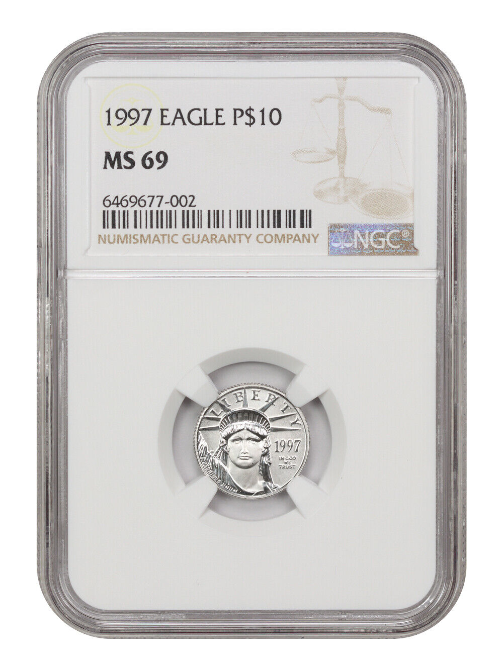 1997 Platinum Eagle $10 NGC MS69