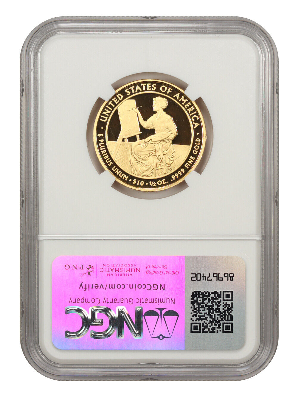 2011-W $10 Lucretia Garfield NGC PR70DCAM