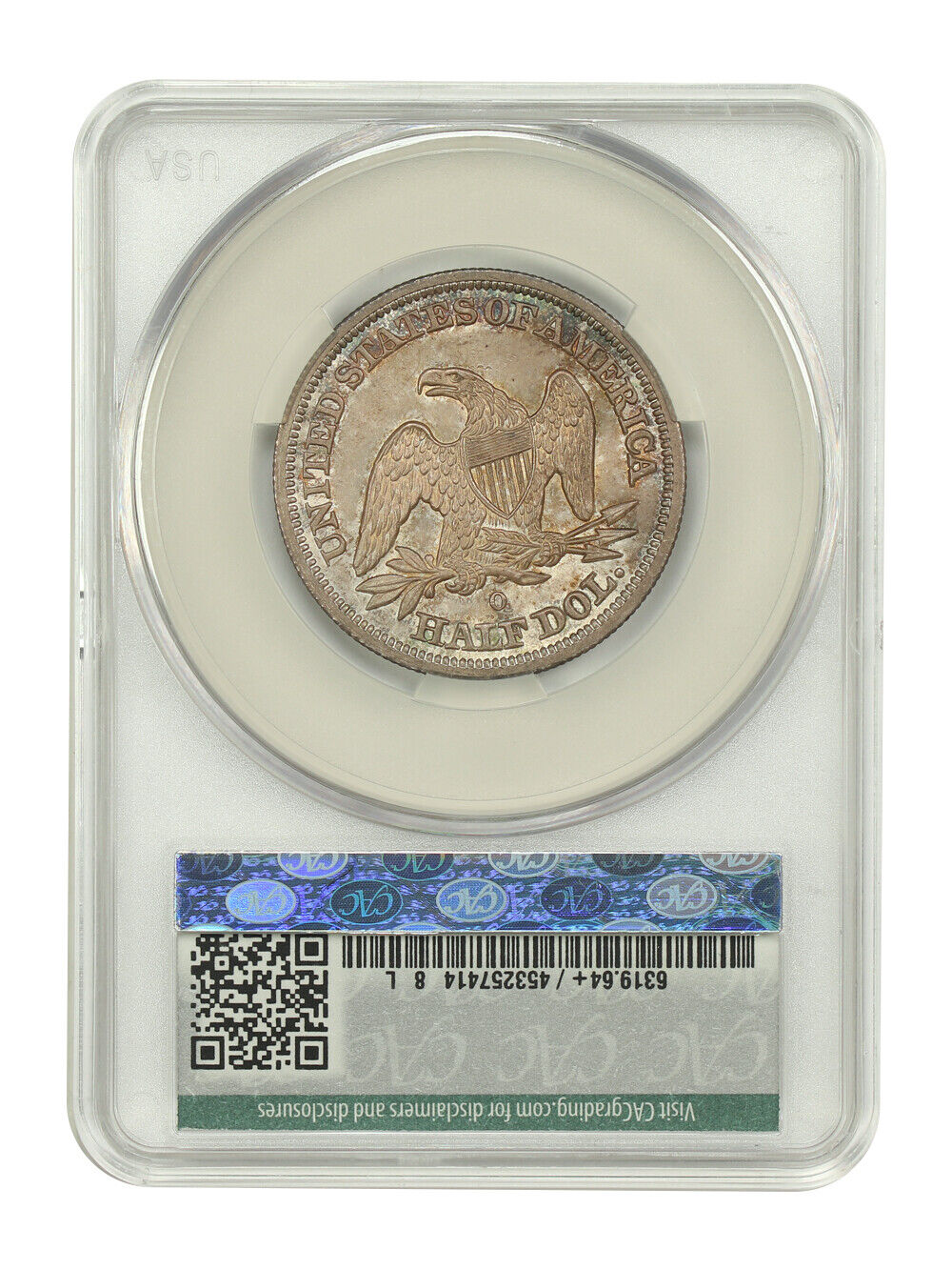 1845-O 50C CACG MS64+ ex: D.L. Hansen - Liberty Seated Half Dollar