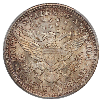 1902-S 25C PCGS/CAC MS66+ ex: D.L. Hansen - Barber Quarter