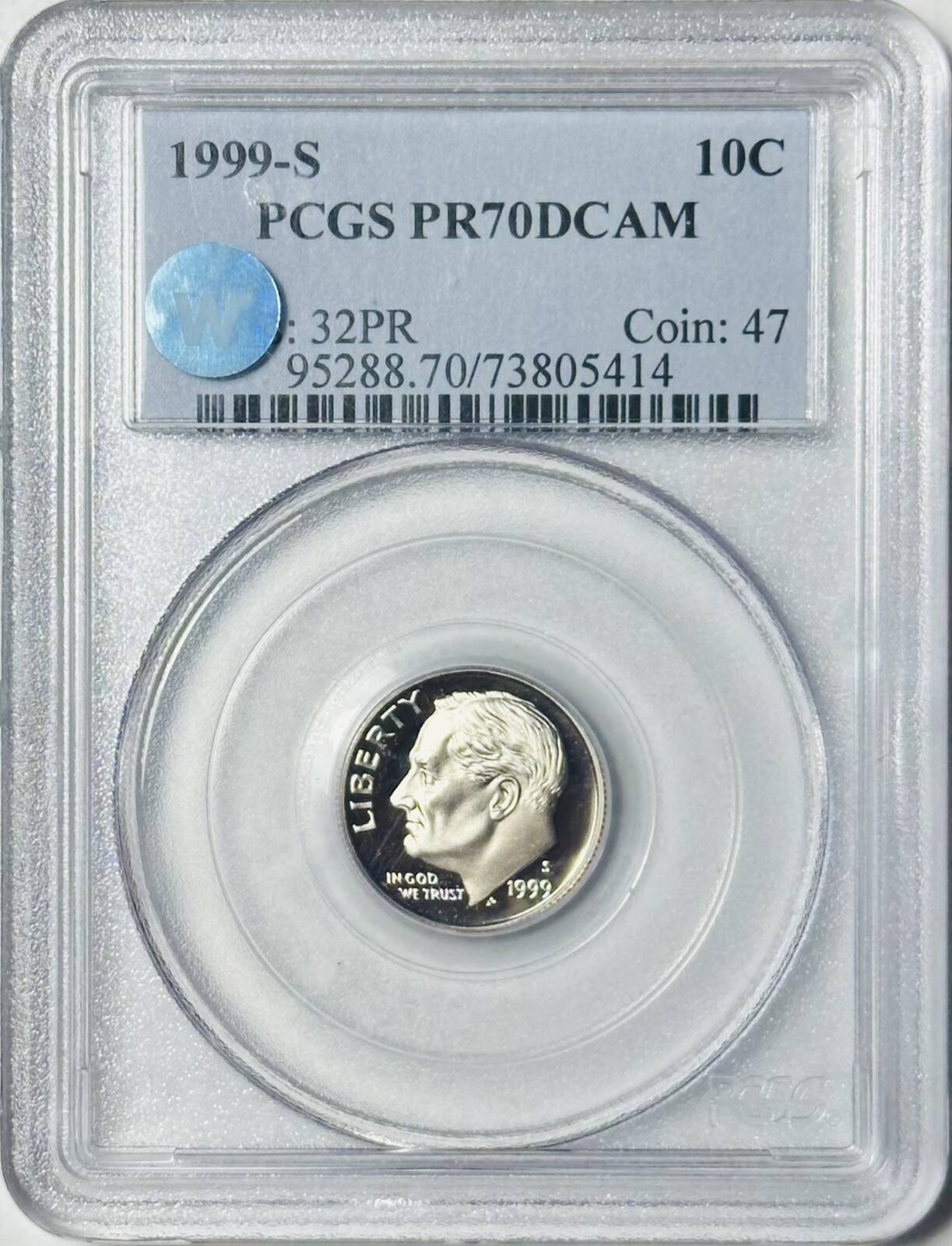 1999 S Dimes Roosevelt PCGS PR-70 DCAM