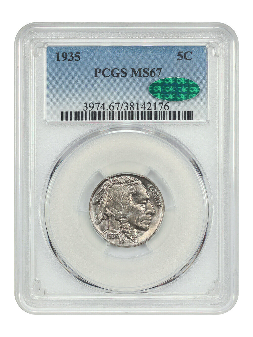 1935 5C PCGS/CAC MS67 - Buffalo Nickel