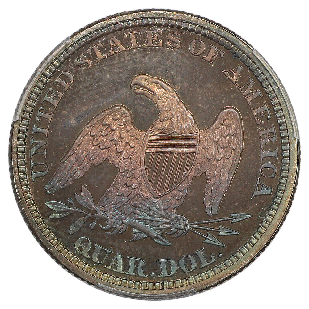 1865 25C PCGS/CAC PR66+CAM ex: D.L. Hansen - Liberty Seated Quarter